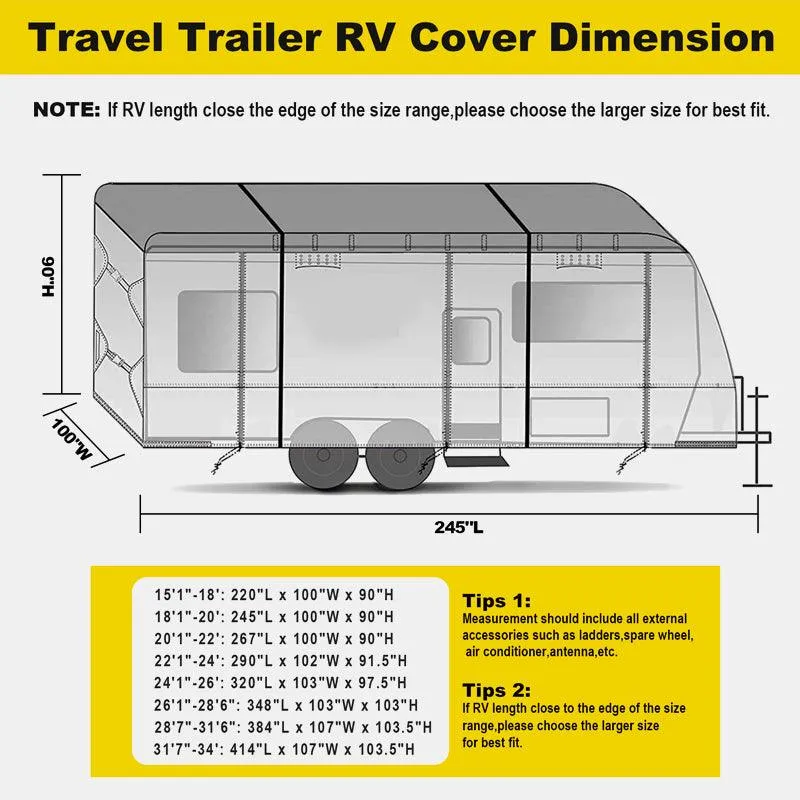 300D Waterproof Breathable RV Cover | XYZCTEM®