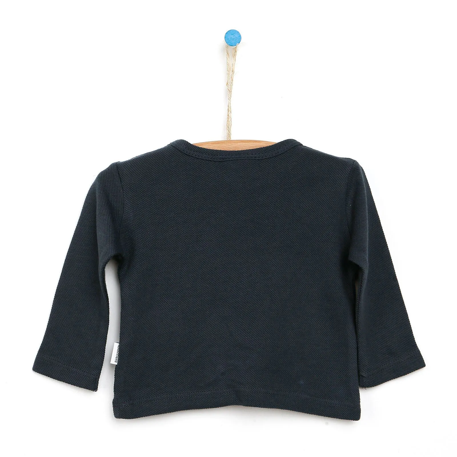 Antebies Newborn Plane Organic Sweatshirt - Dark Blue - Dark Blue