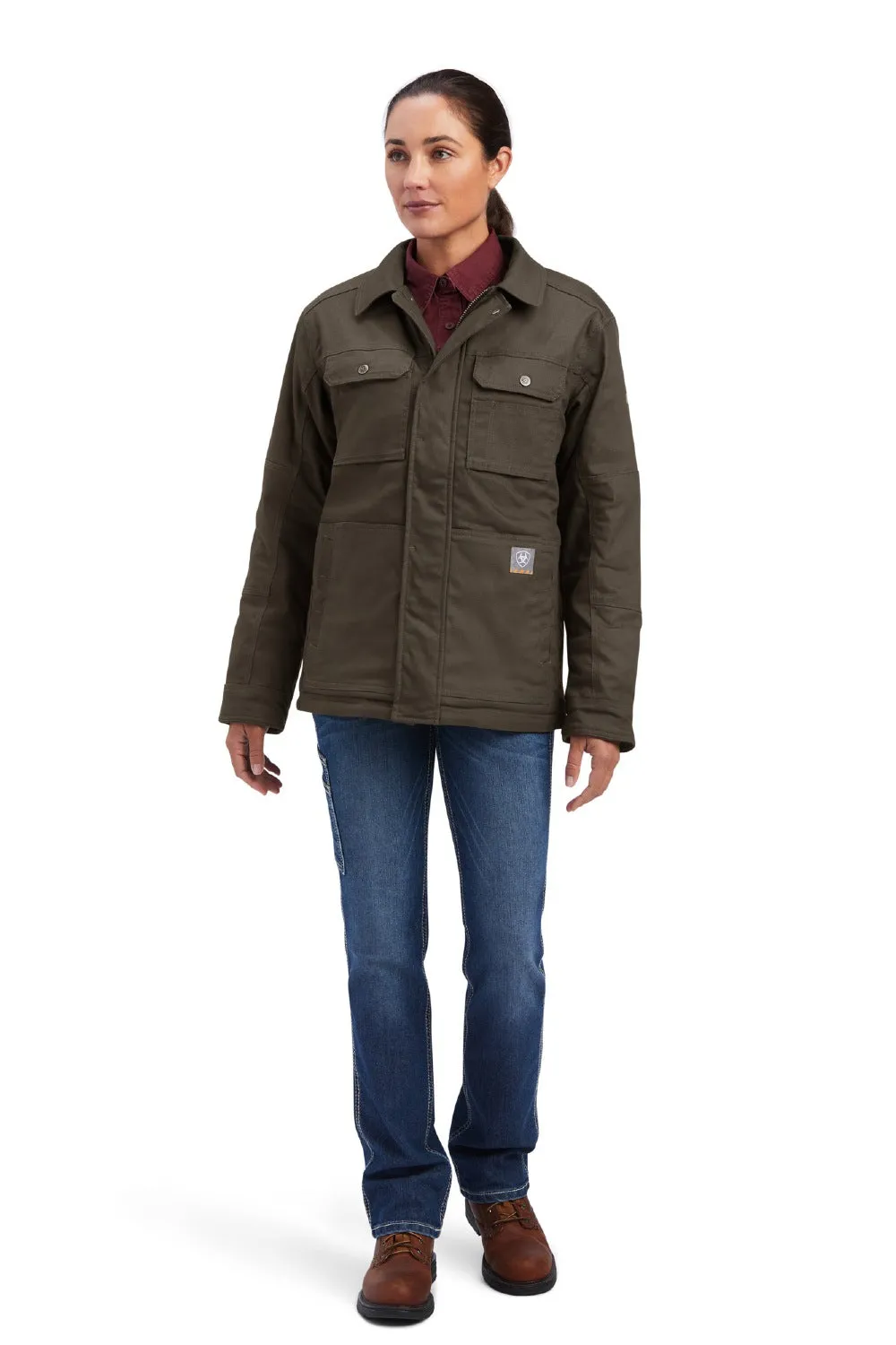 Ariat Rebar Womens DuraCanvas Sherpa-Lined Jacket