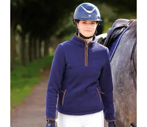 Aubrion Wmn Core Half Zip Fleece Navy