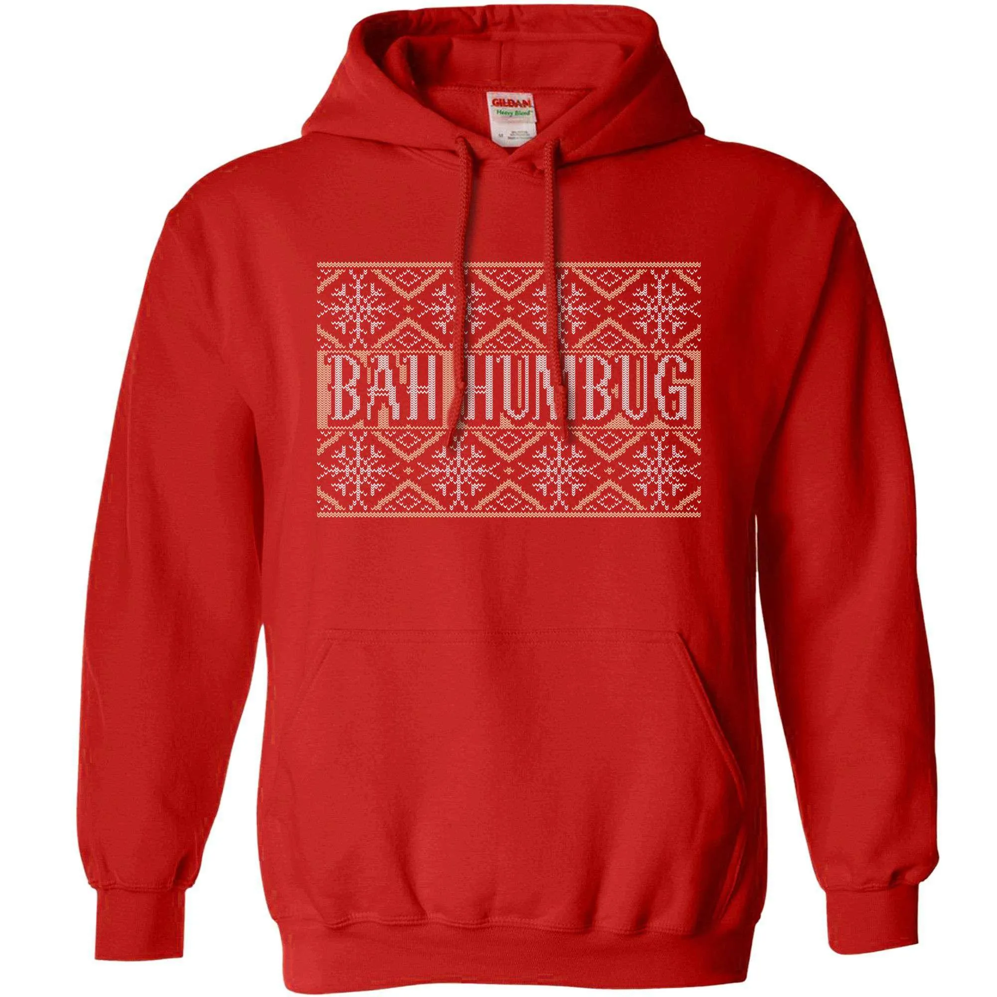 Bah Humbug Knitted Jumper Style Hoodie