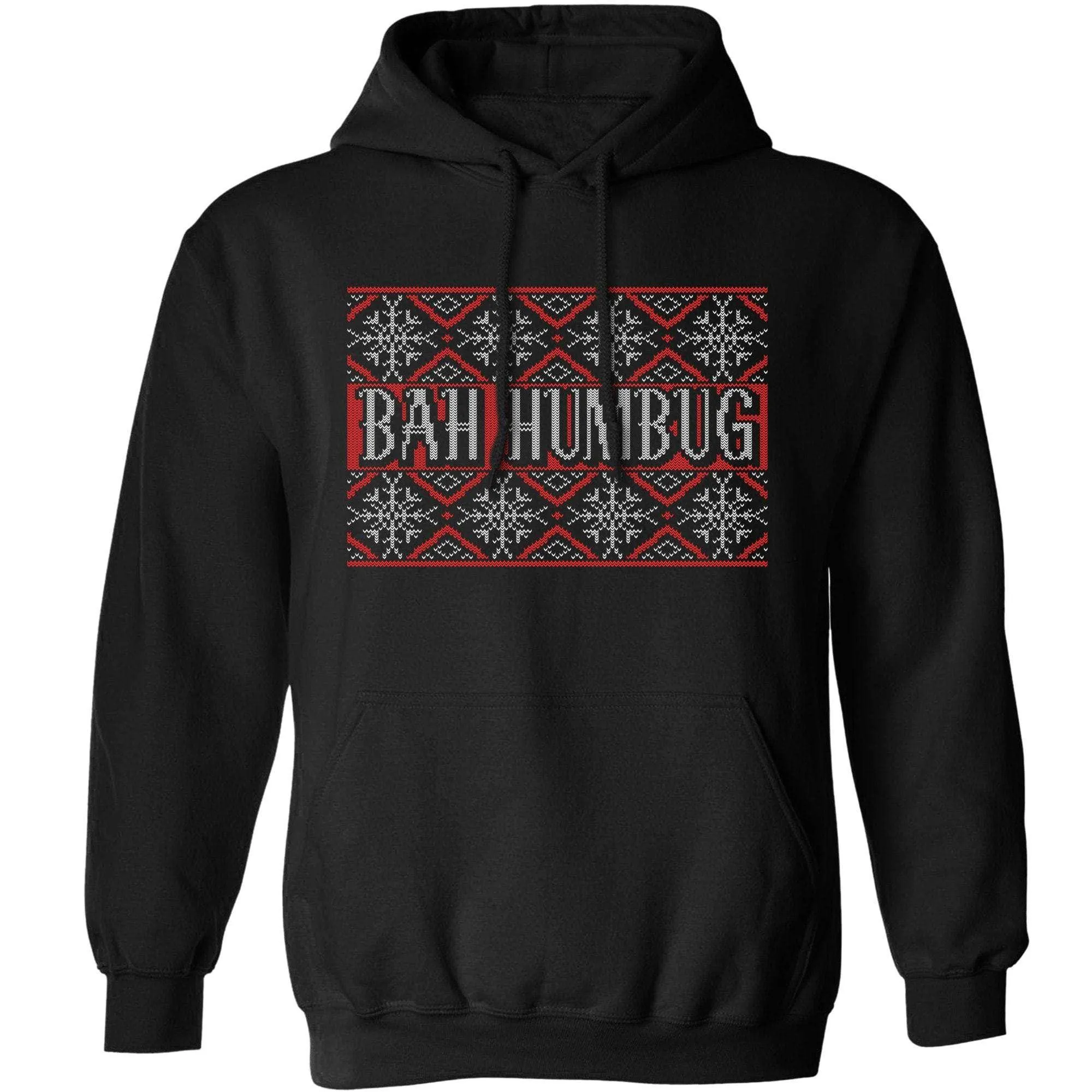 Bah Humbug Knitted Jumper Style Hoodie