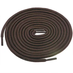 Birch's 1/5" Thick Tough and Heavy Duty Round Boot Shoelaces - Dark Brown