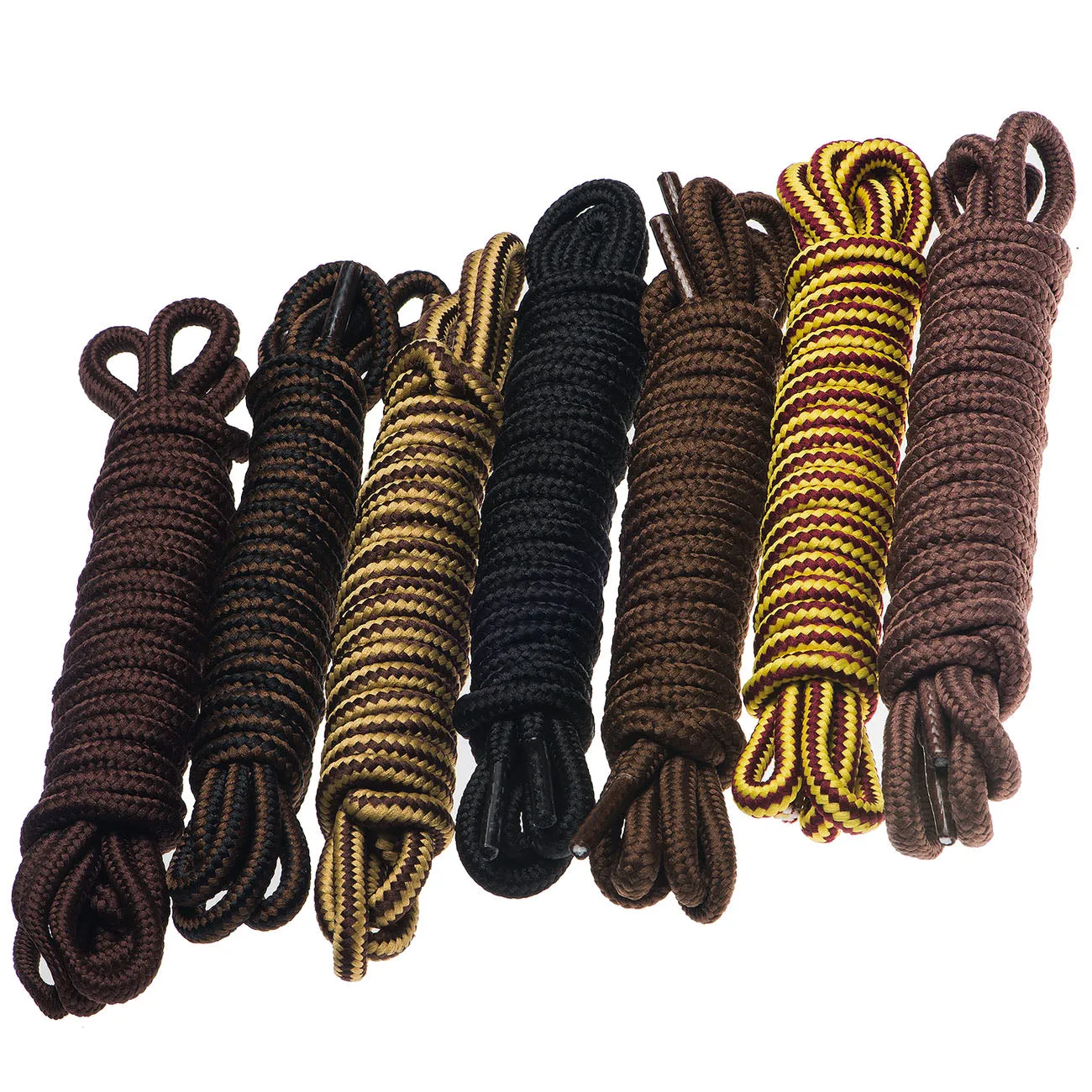 Birch's 1/5" Thick Tough and Heavy Duty Round Boot Shoelaces - Dark Brown