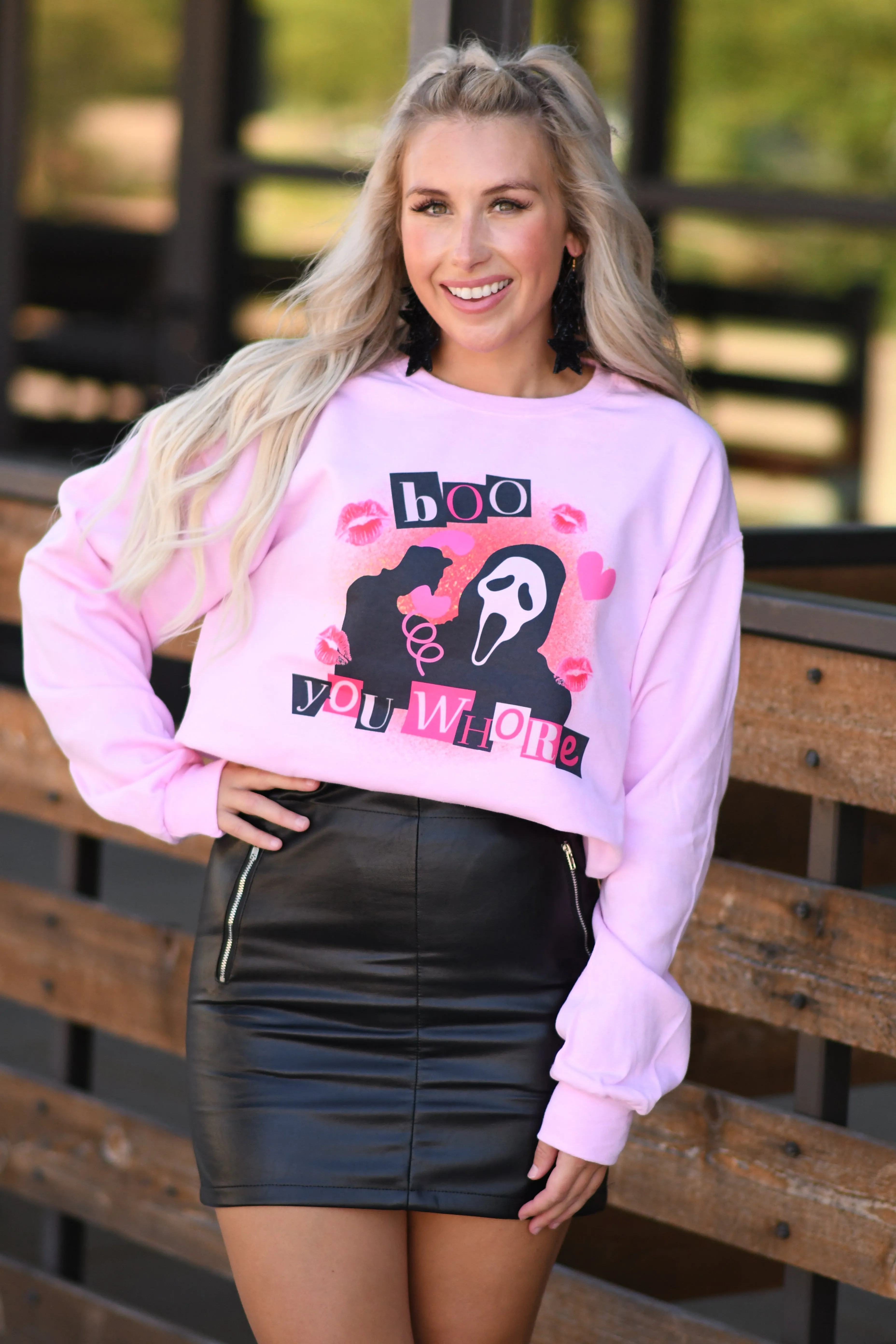 Boo You Whore Scream Sweatshirt