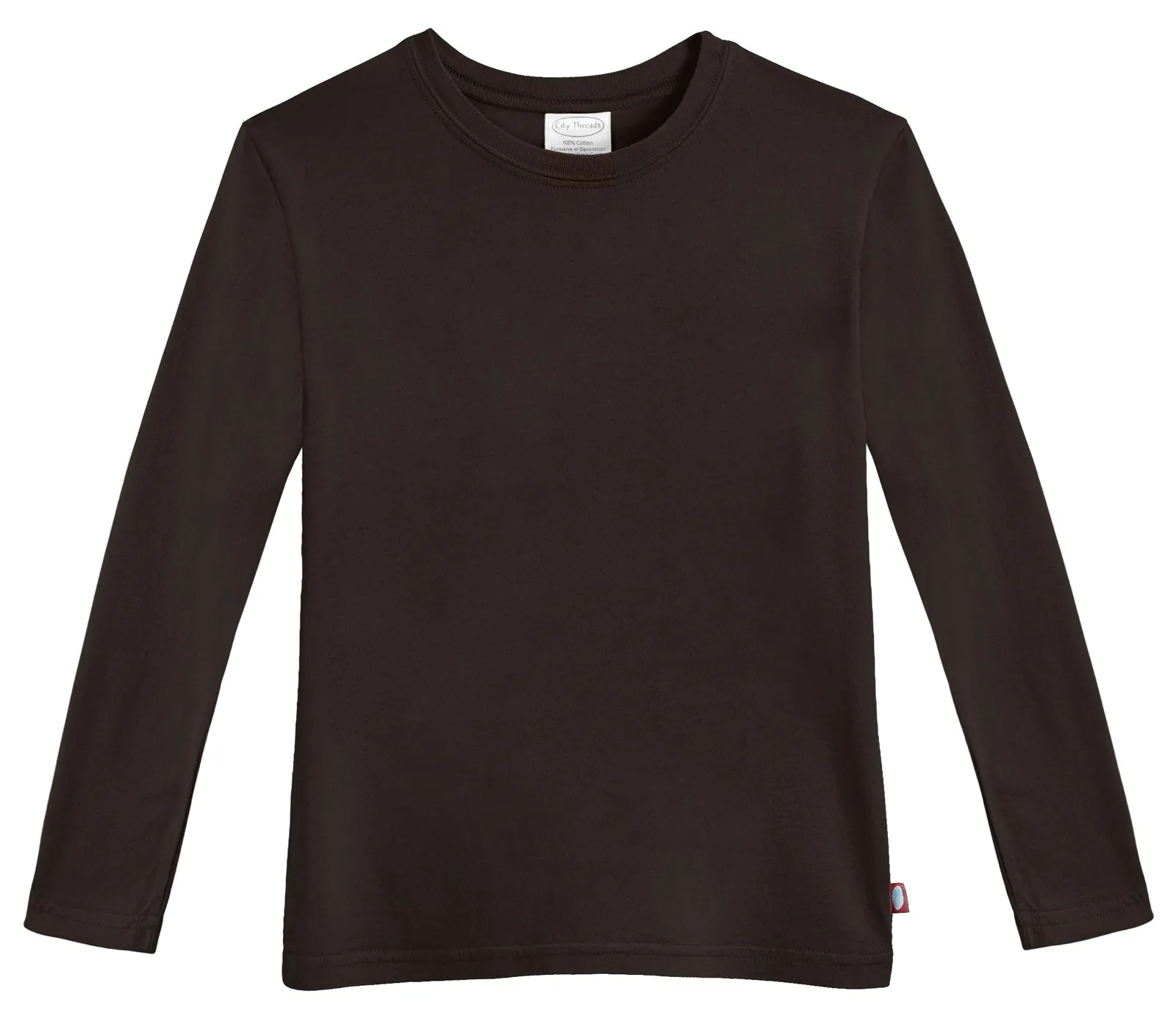 Boys Soft Cotton Jersey Long Sleeve Tee | Chocolate