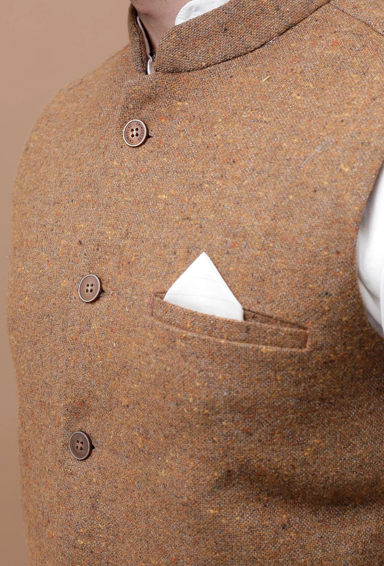 Brown Woolen Nehru Jacket