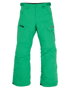 Burton Kids' Exile 2L Cargo Snow Pants - Galaxy Green