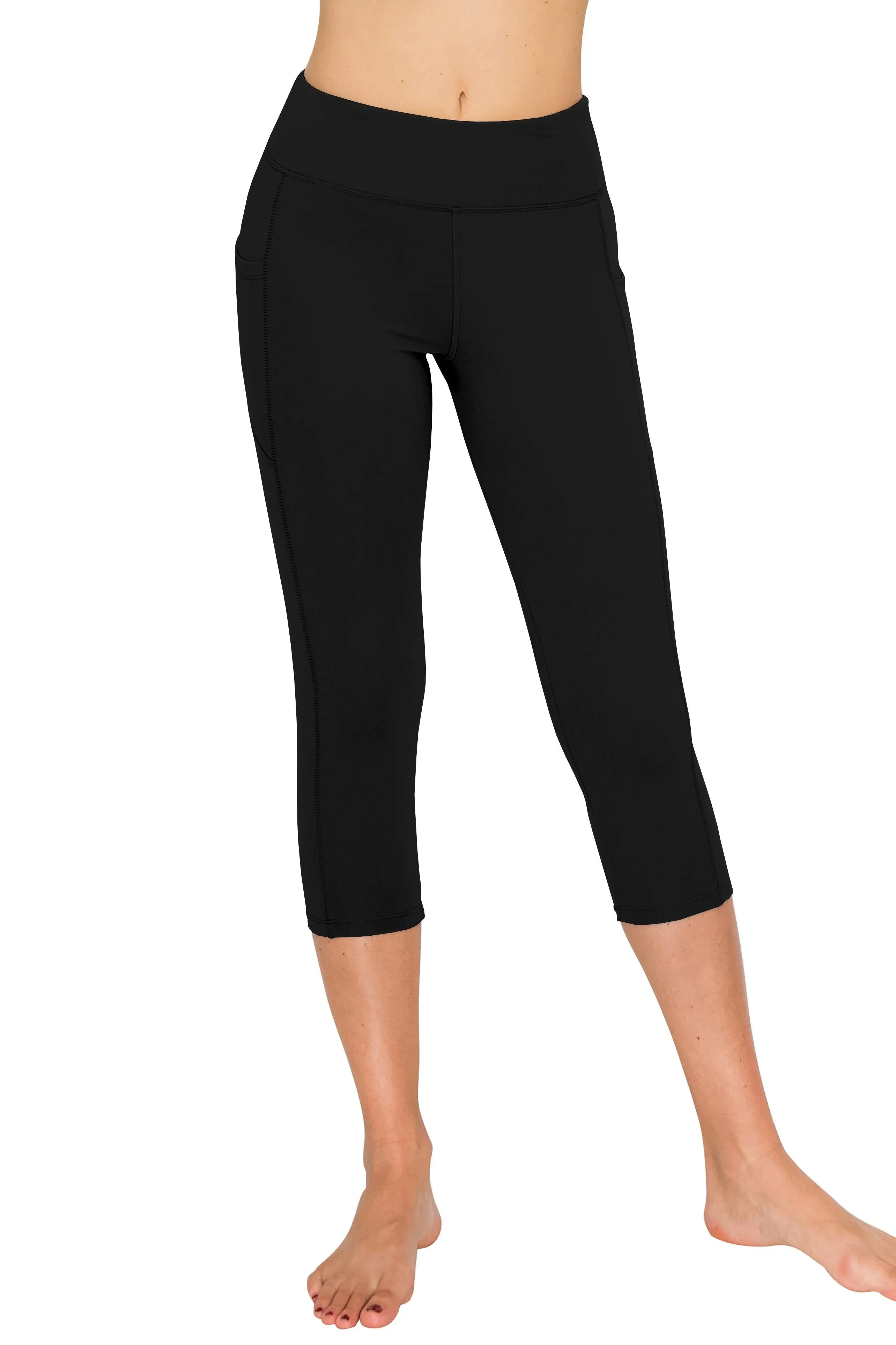 Capri Yoga Leggings - High Waist Tummy Control Workout Activewear Pockets Leggings