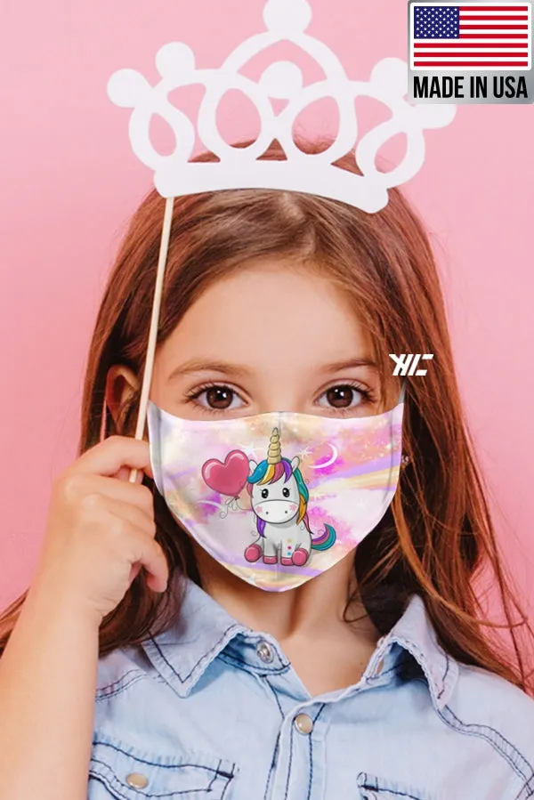 Children's face mask - Unicorn design washable mask