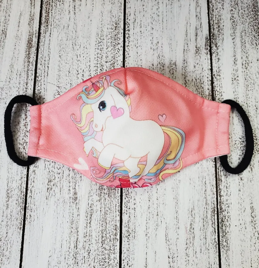 Children's face mask - Unicorn design washable mask