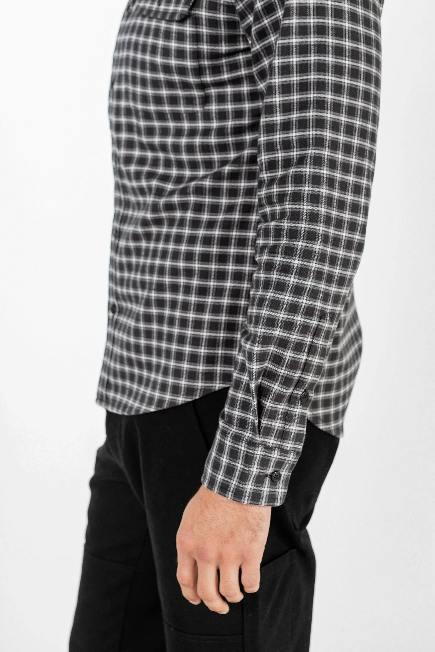 Cole Slim Shirt / Soft Black Check