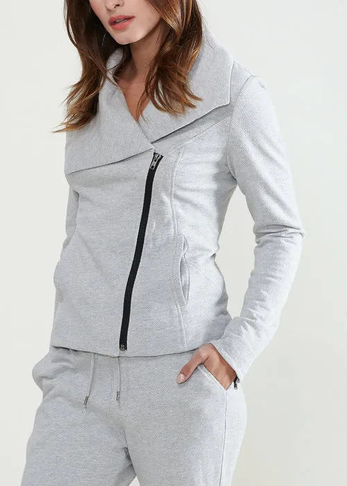 Collar Zip-Up Moto Jacket