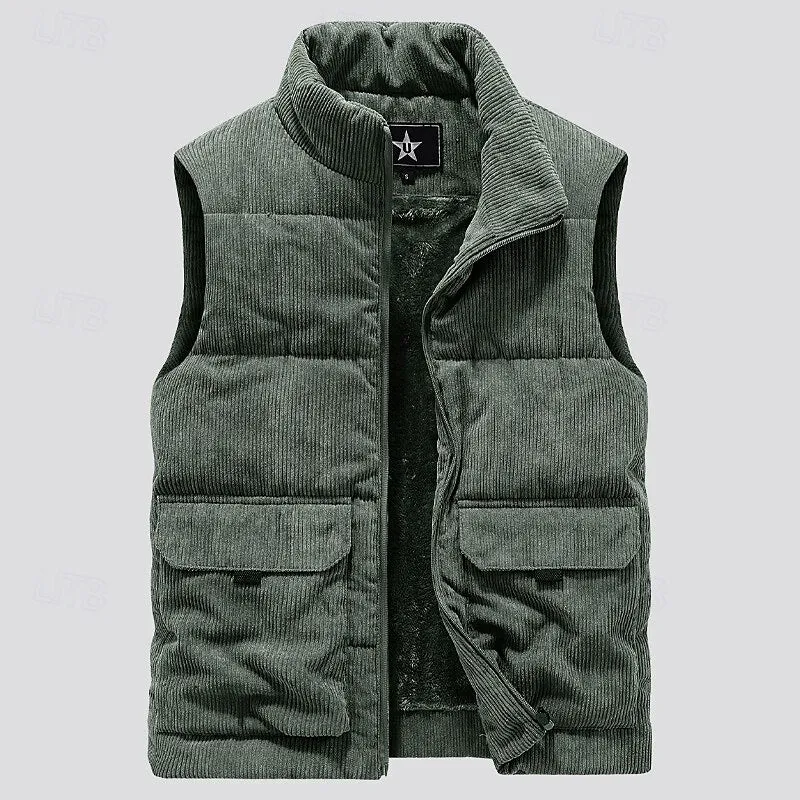 Corduroy Fleece Vest Outdoor Vest