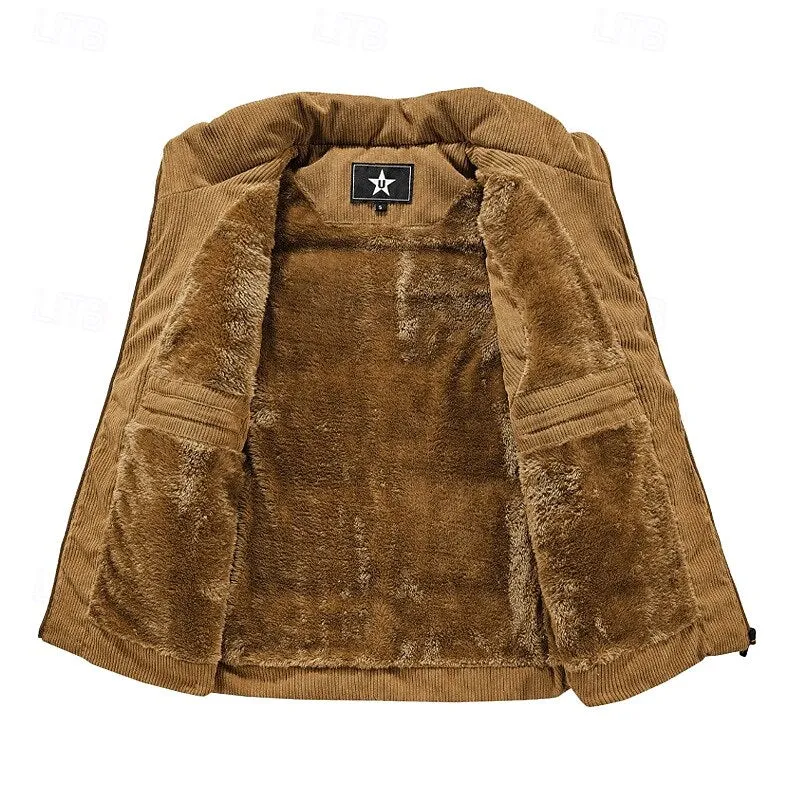 Corduroy Fleece Vest Outdoor Vest