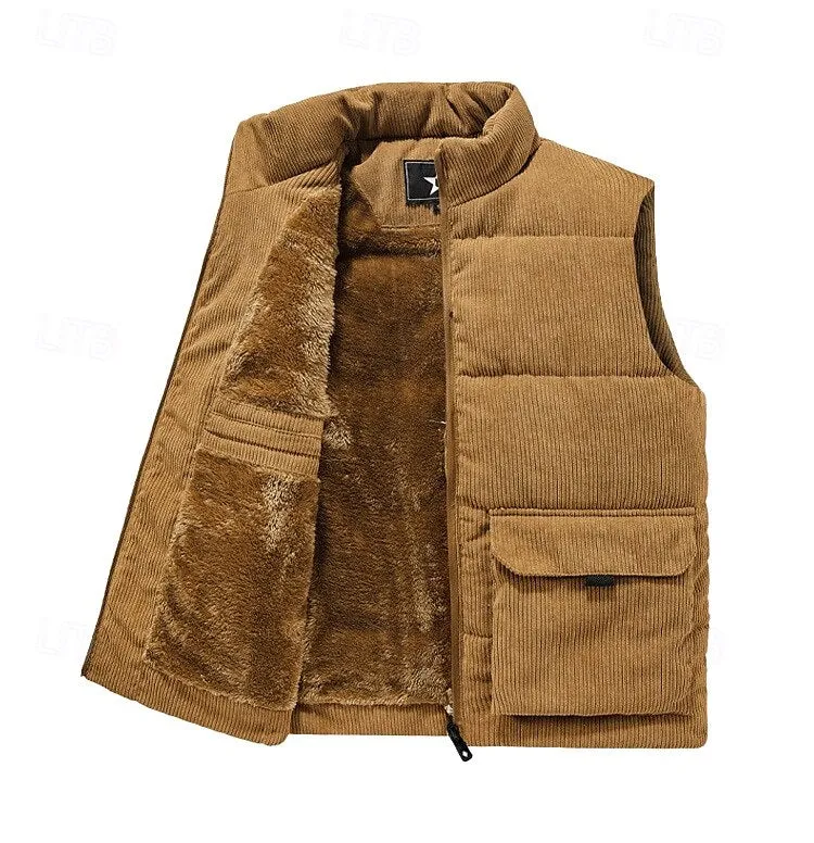 Corduroy Fleece Vest Outdoor Vest