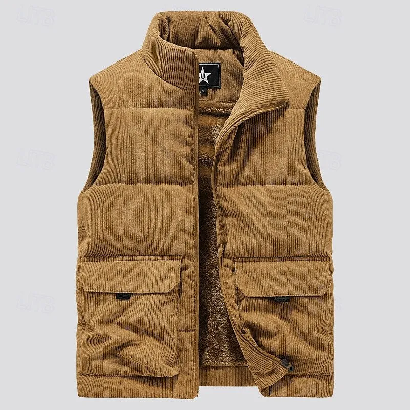 Corduroy Fleece Vest Outdoor Vest