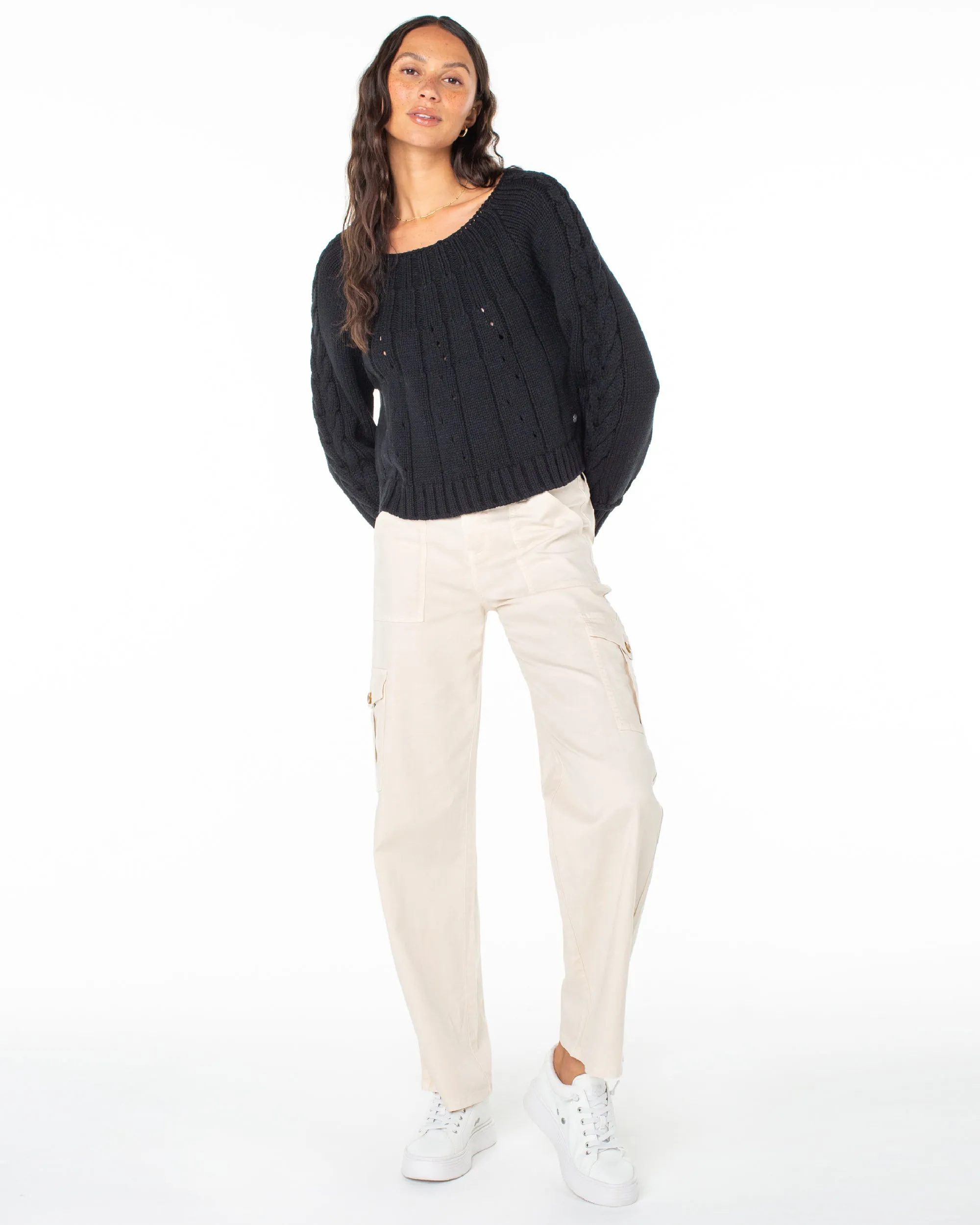 Day Dream Boat Neck Sweater - Anthracite