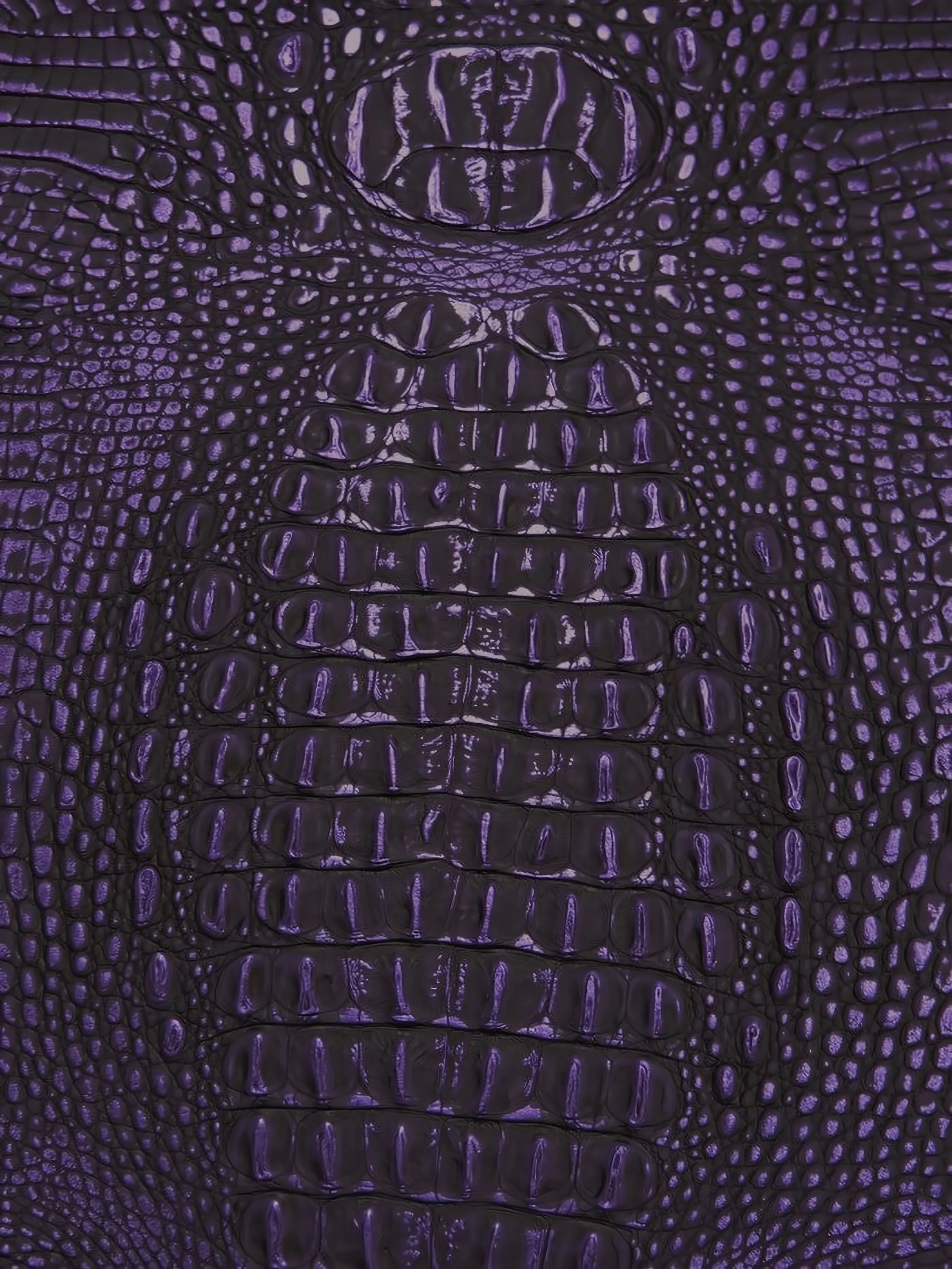 Disco Purple Metallic Caiman Gator Vinyl / Sold by the Yard