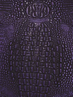 Disco Purple Metallic Caiman Gator Vinyl / Sold by the Yard