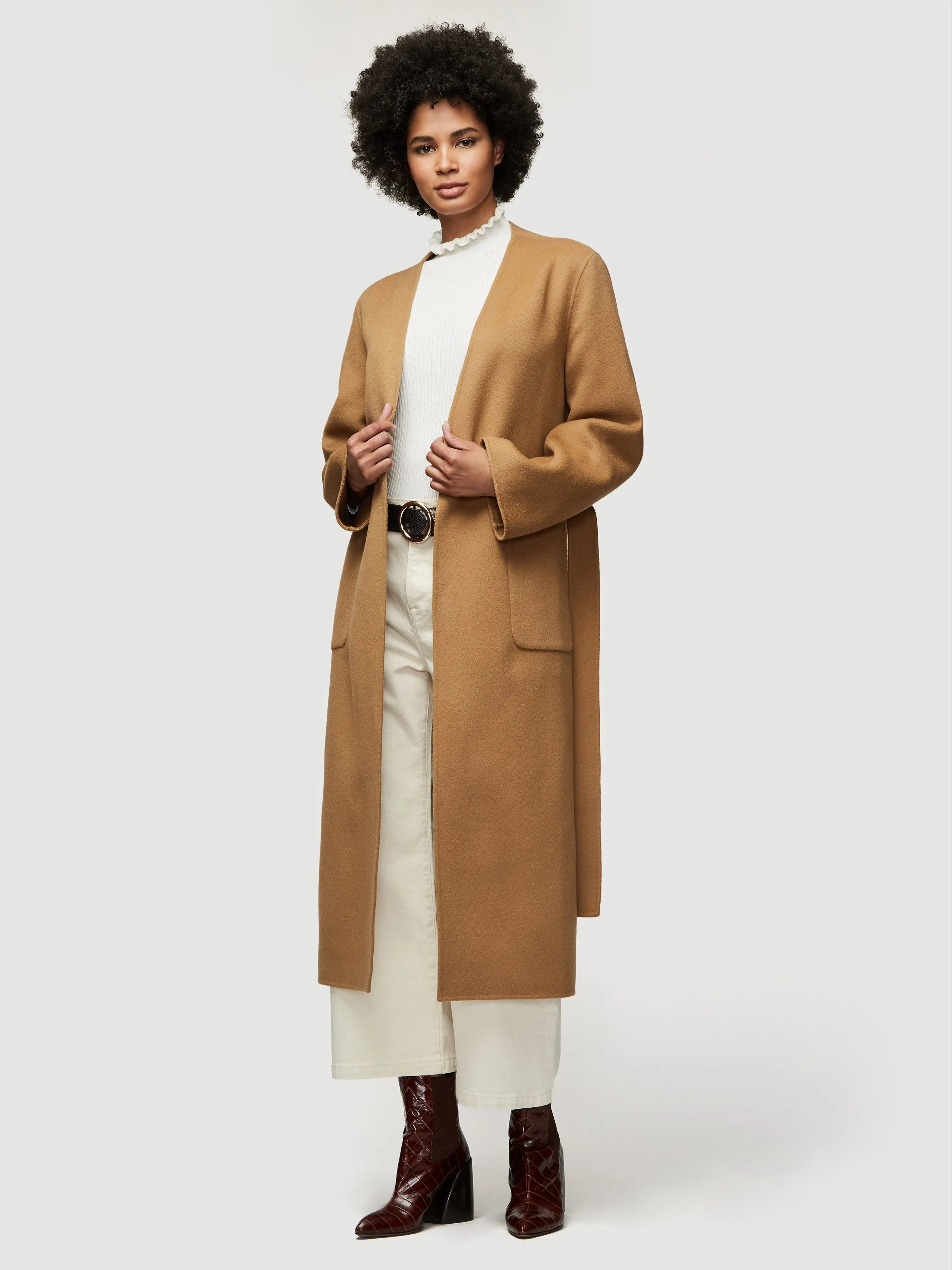 Double Faced Bell Coat -- Camel