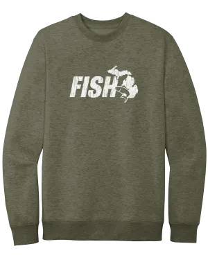 Fish Michigan Crewneck Sweatshirt