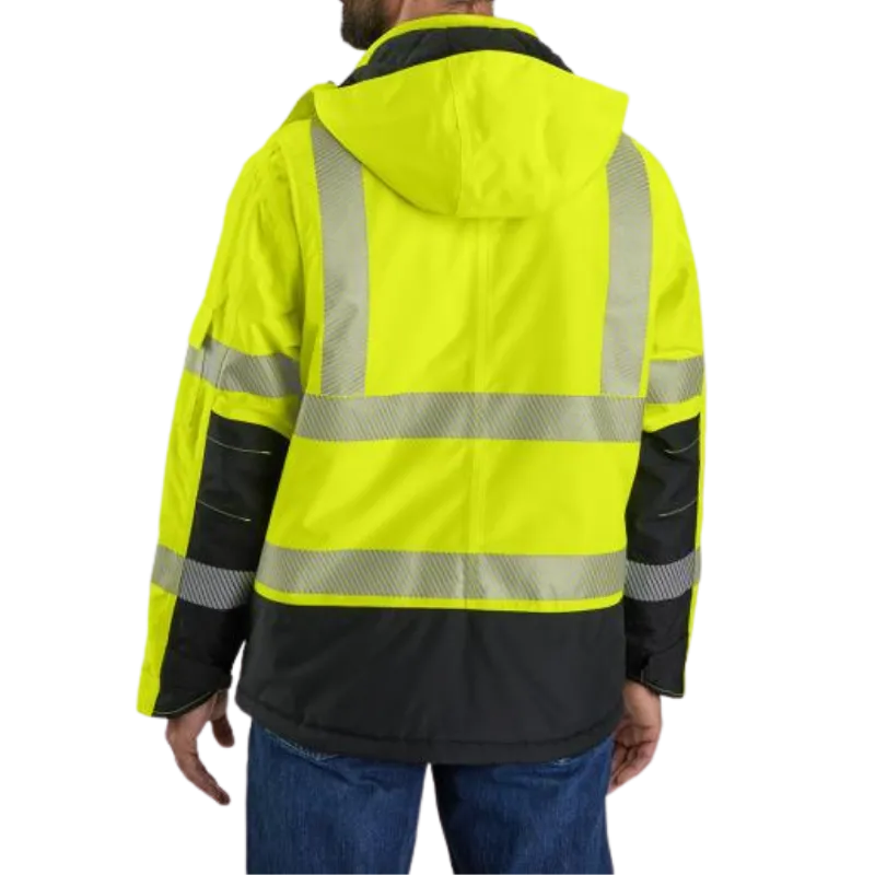 High-Visibility Waterproof Loose Fit Heavyweight Insulated Class 3 Jacket | Brite Lime