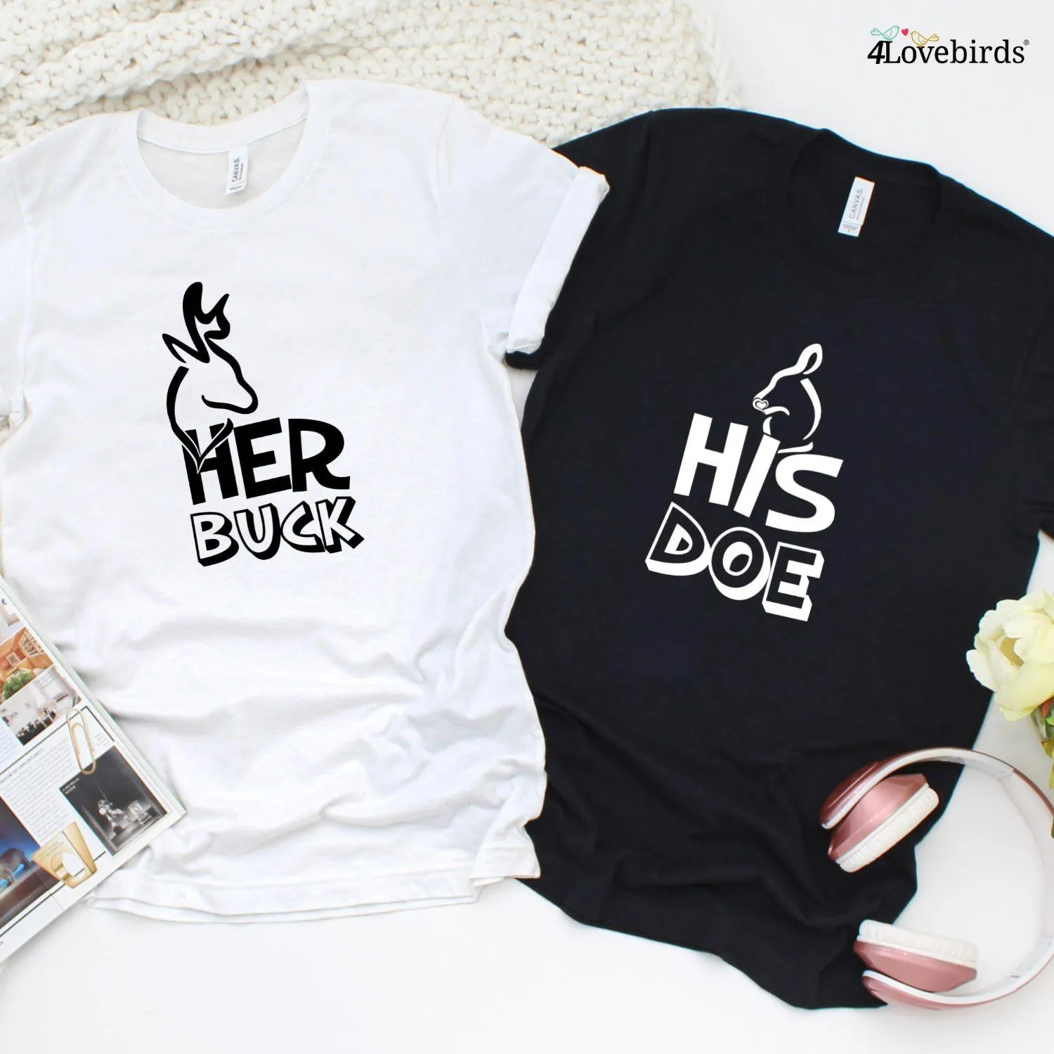 His & Hers Matching Set for Valentine's & Christmas: Her Buck & His Doe