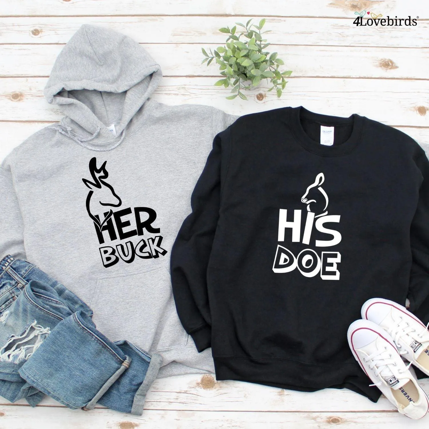 His & Hers Matching Set for Valentine's & Christmas: Her Buck & His Doe