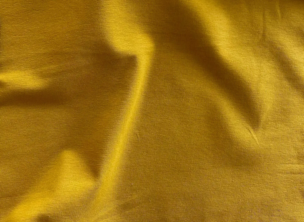 Honey Mustard Yellow Cotton Knit (Made in the Netherlands)