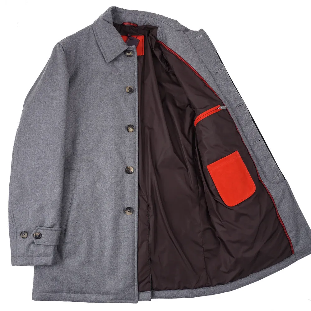 Isaia Gray Wool Outer Coat