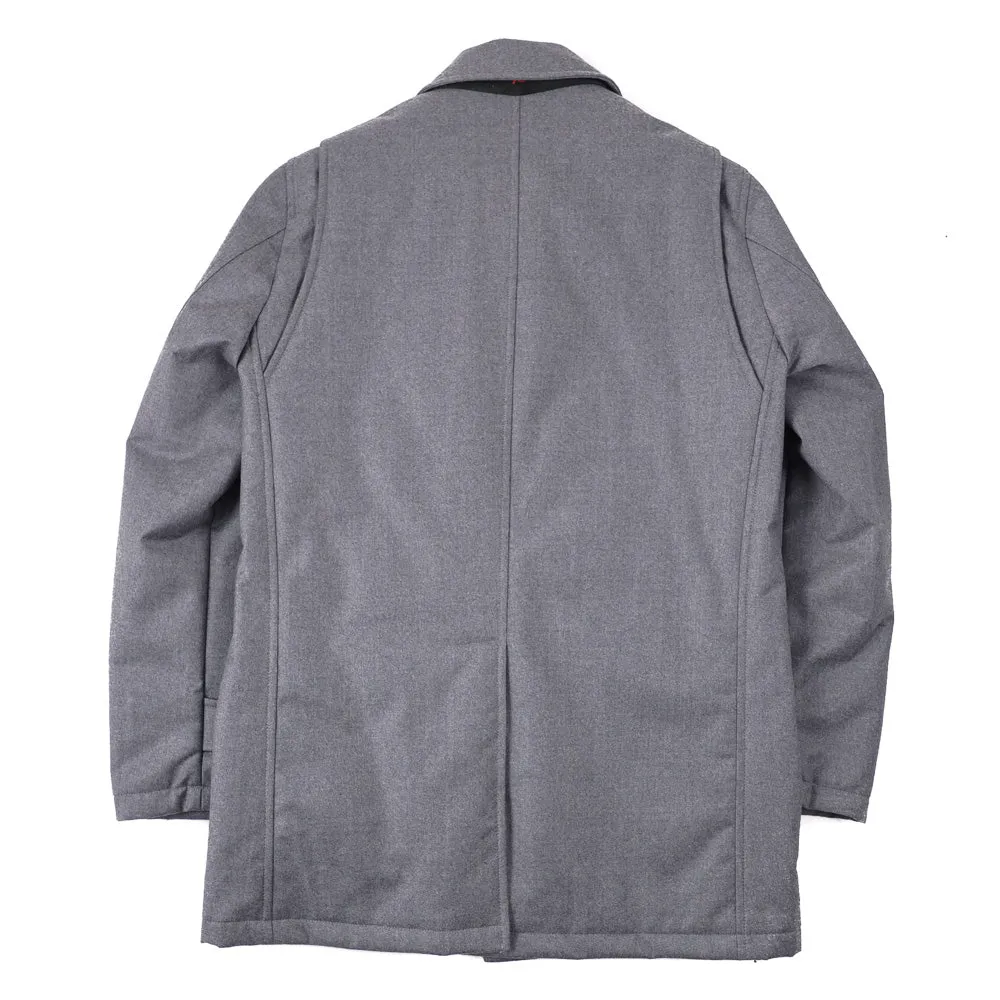 Isaia Gray Wool Outer Coat