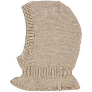 Knitted Balaclava Ello - khaki melange