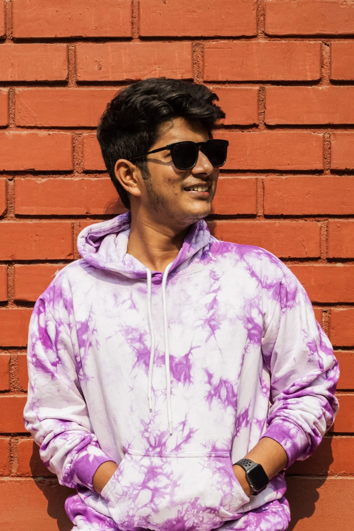 Lavender Tie Dye Pure Cotton Warm Unisex Hoodie