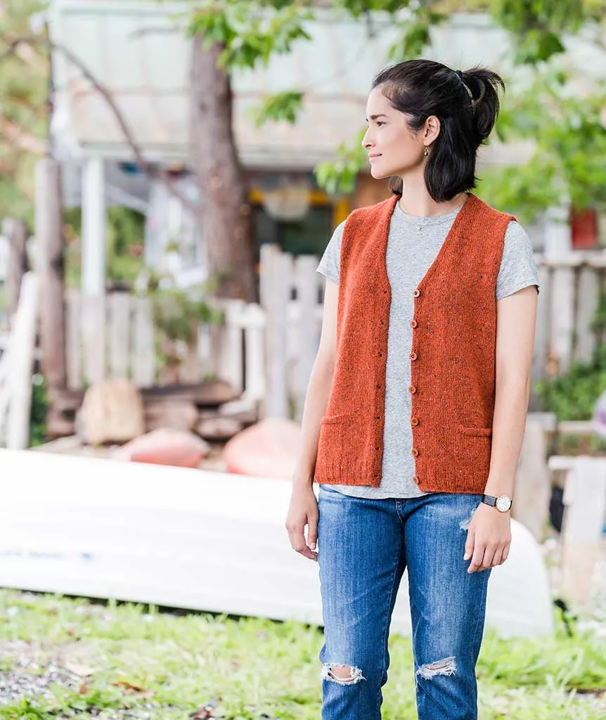 Library Vest Using Rowan Felted Tweed