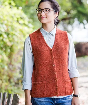 Library Vest Using Rowan Felted Tweed