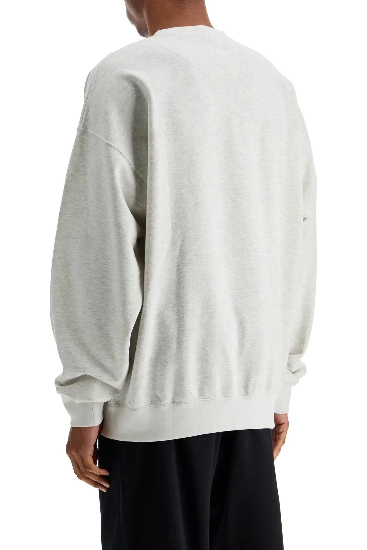 LIGHT GREY SOFT COTTON AND POLYESTER SWEATSHIRT