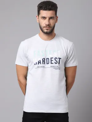 Men Grey Melange T-Shirt