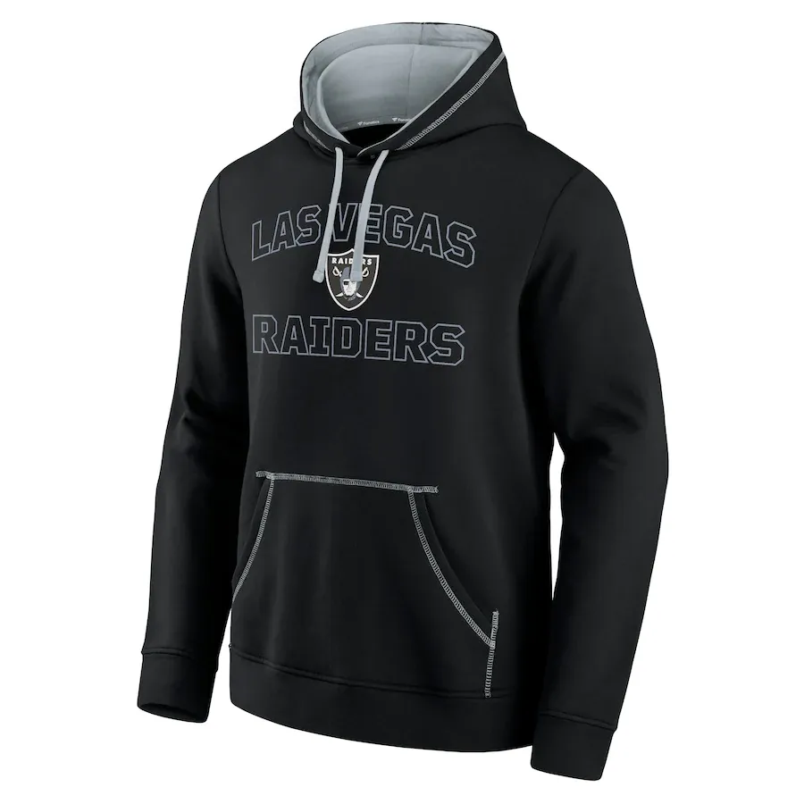 Men's Las Vegas Raiders Fanatics Branded Black Tiebreaker Pullover Hoodie