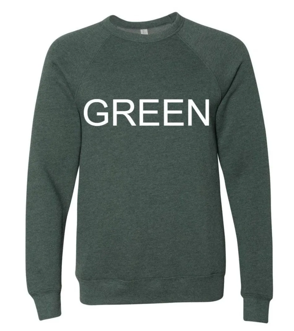 Midwest Pine Crewneck, Fleece Crewneck, Midwest Sweatshirt: Green / Large