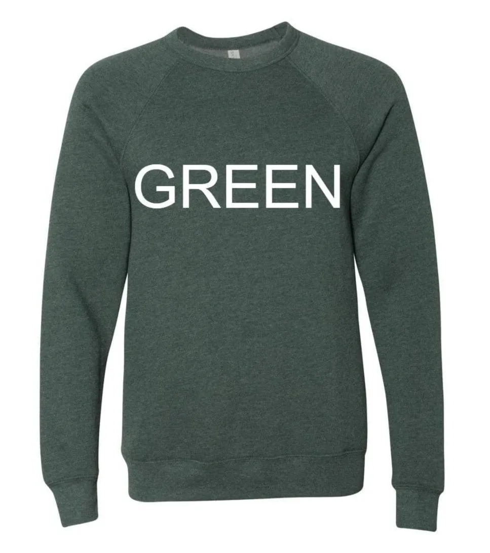 Midwest Pine Crewneck, Fleece Crewneck, Midwest Sweatshirt: Green / XL