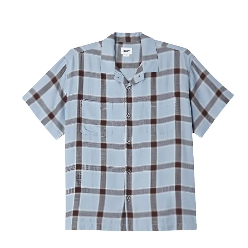 Obey Ambient Woven Good Grey Multi Button Up