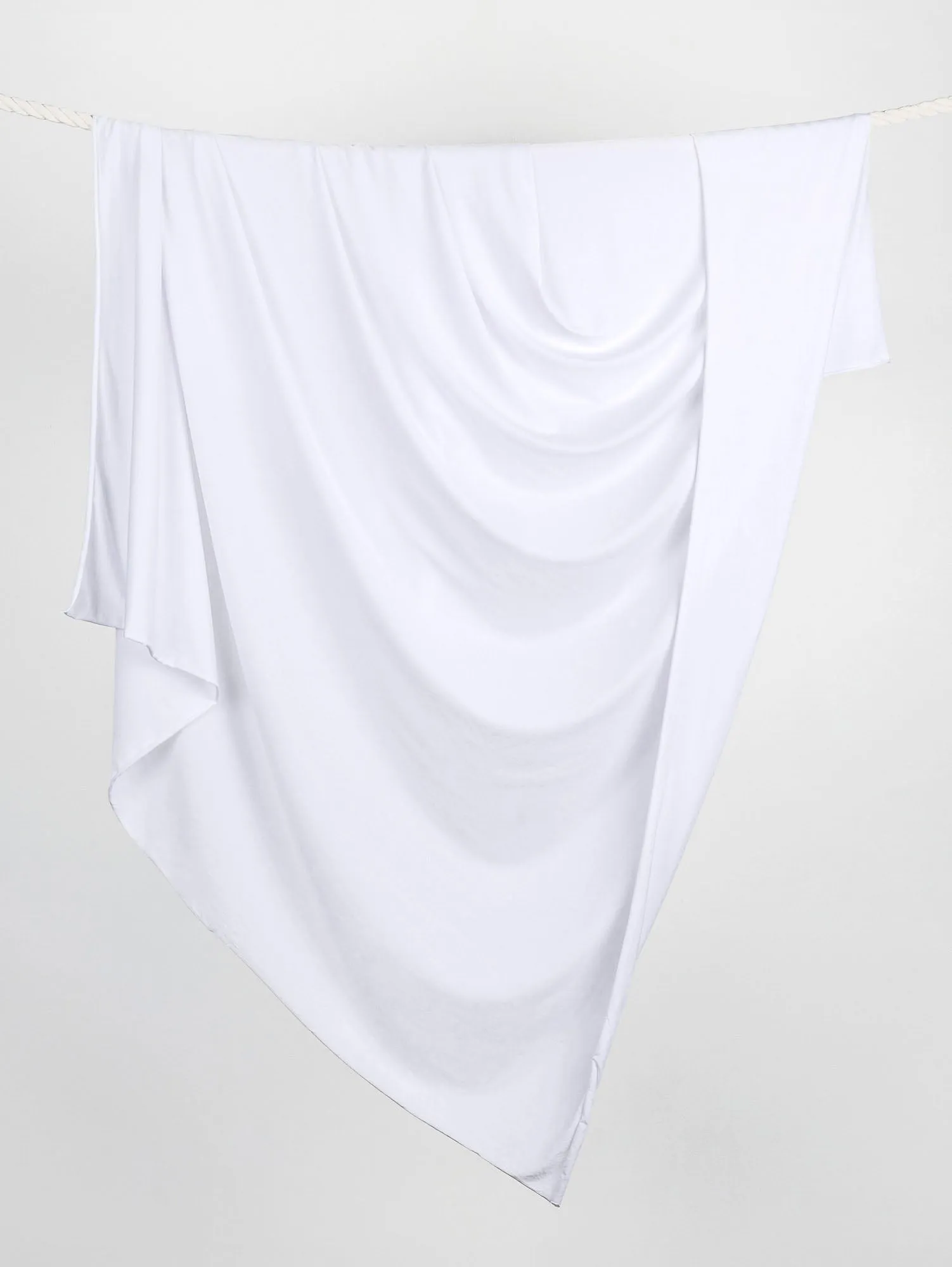 Organic Cotton   Tencel Stretch Knit Jersey - White