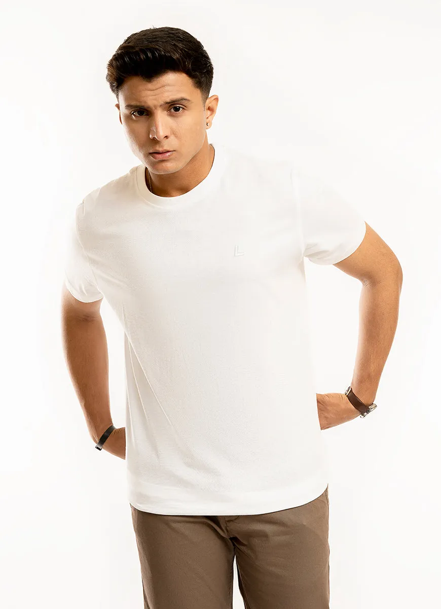 Plain-White, 100% Cotton Basic Tee