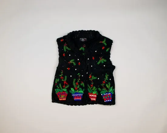 Potted Roses-Small Christmas Sweater