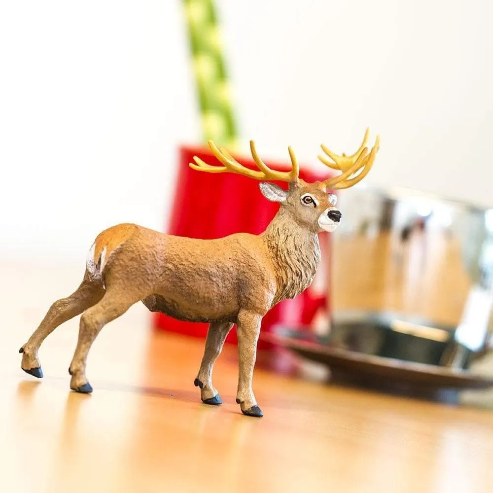 Red Deer Stag Figurine Large Woodland Collection by Safari Ltd 3yrs 