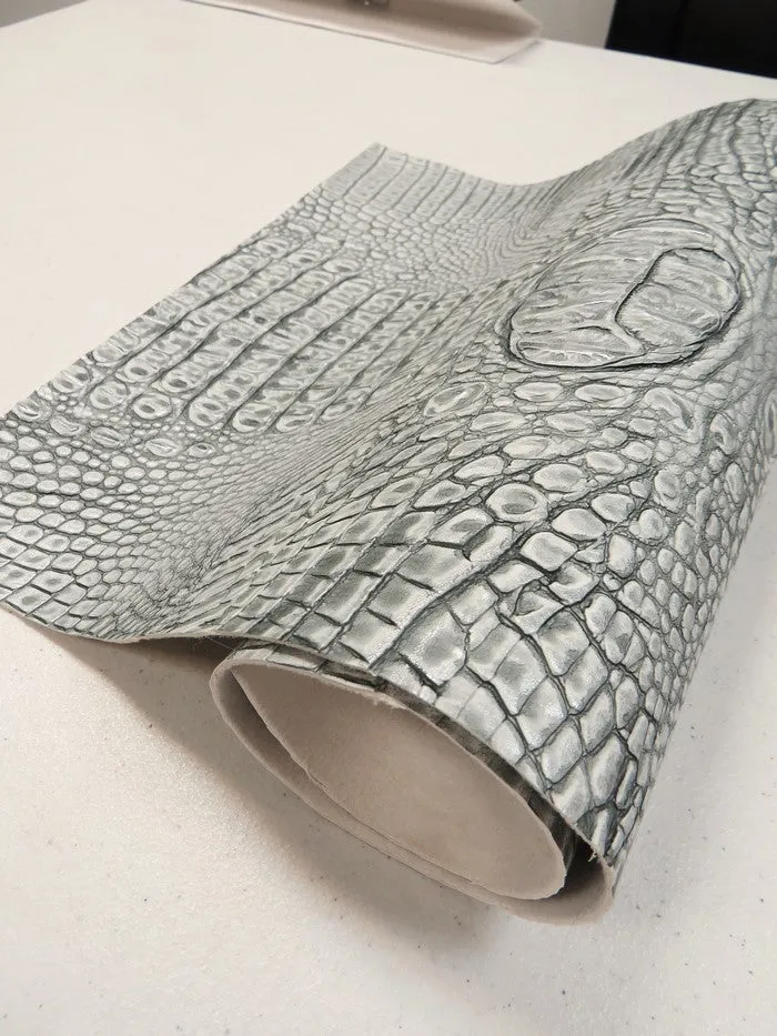 Rose Bronze Metallic Caiman Gator Vinyl / Sold by the Yard