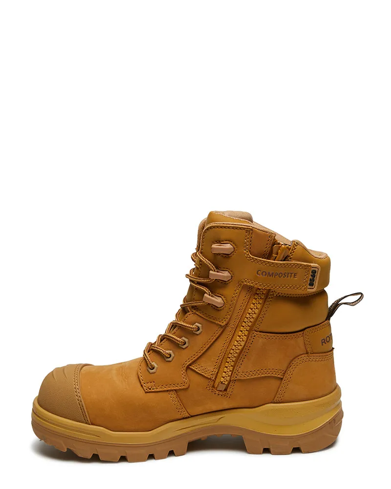 RotoFlex 8560 High Zip Side Safety Boot - Wheat