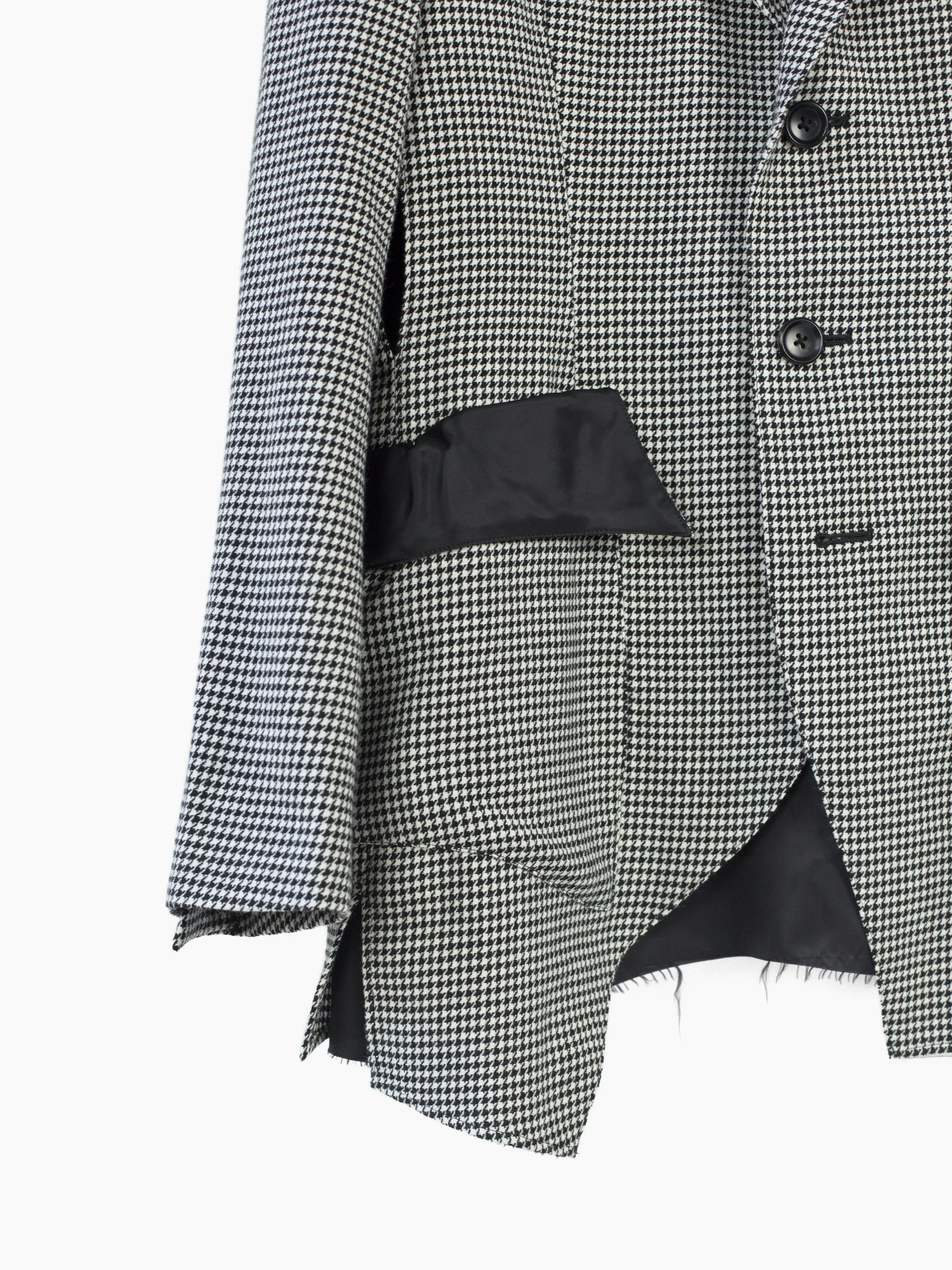 Sulvam AW22 Houndstooth Slashed 3B Suit Jacket