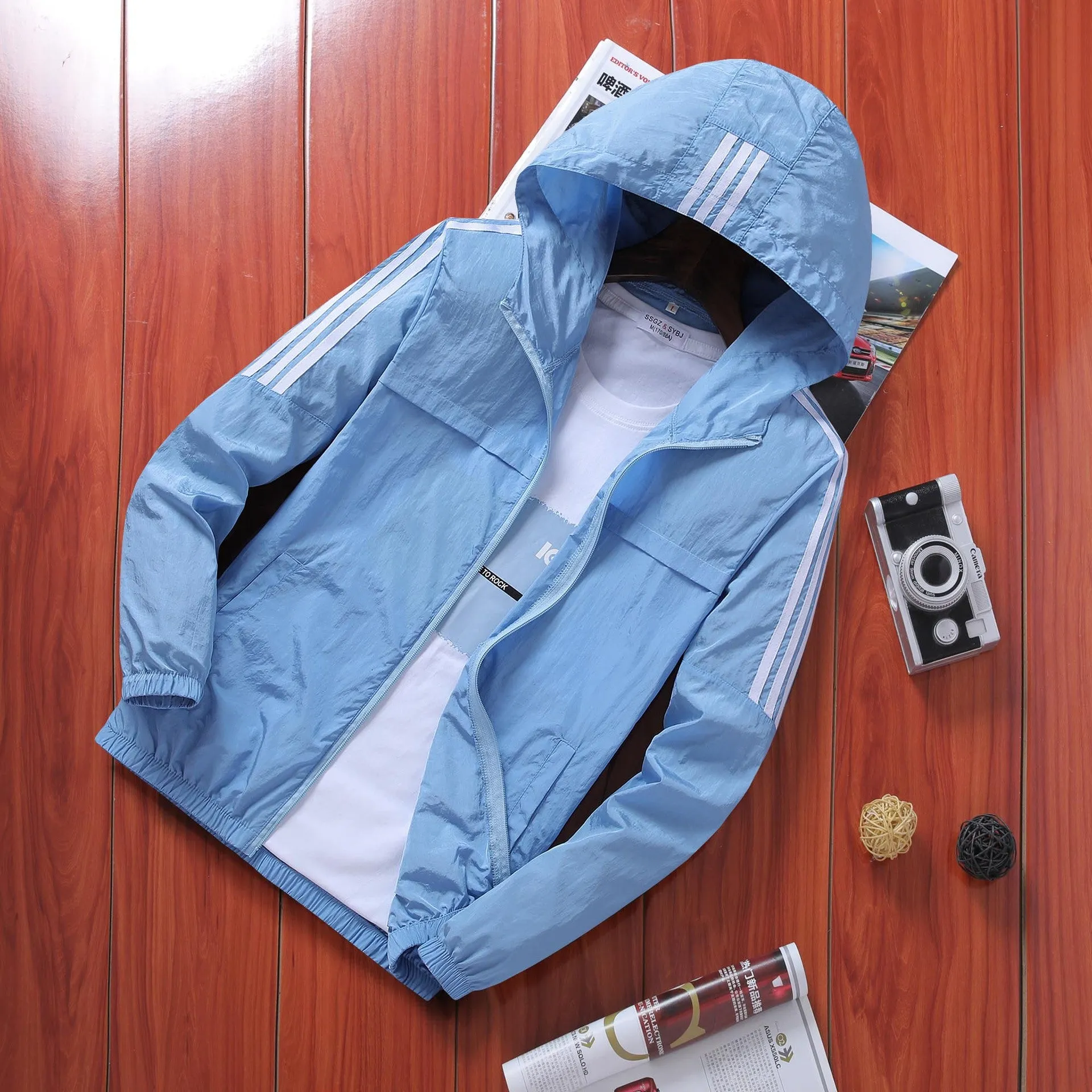 Summer Men Casual Korean Jacket Sporty Trendy Youth Sunscreen Shirt